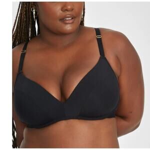LIVELY All-Day No-Wire Push-Up Bra, Black, Ultra Soft, NWT, 34DDD